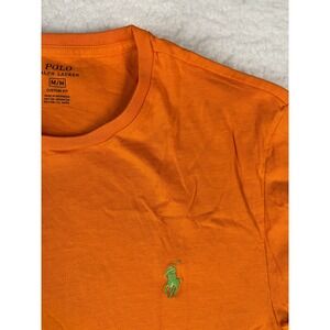 Polo Ralph Lauren Orange Crew‎ Neck T Shirt Custom Fit Mens M M